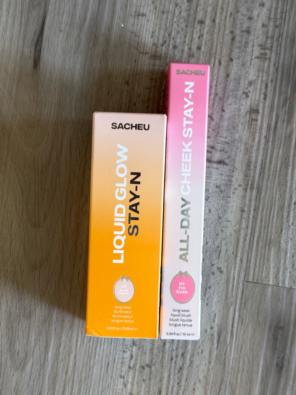 SACHEU Liquid Glow & All-Day Cheek Blush Duo — Pink/Peach